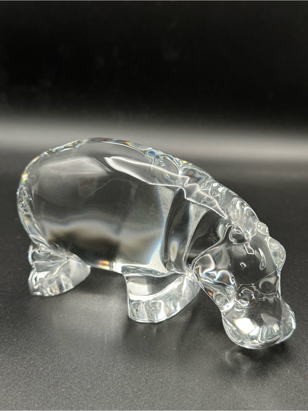 Baccarat Hippo Glass Sculpture- Wildlife Series- FANTASTIC❣️❣️❣️